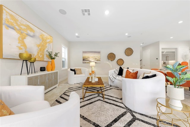 view of carpeted living room