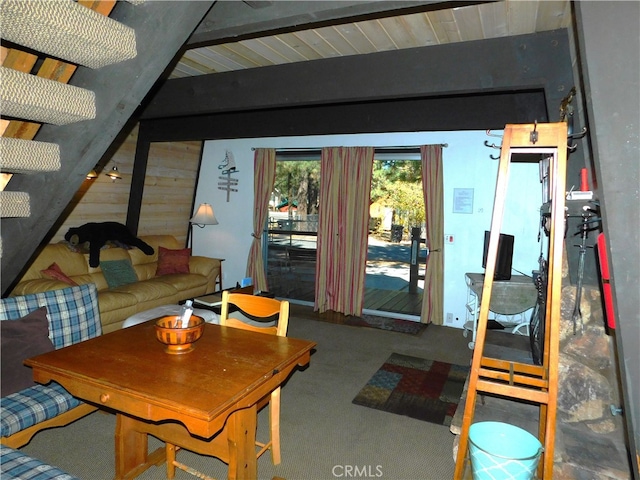 view of carpeted living room