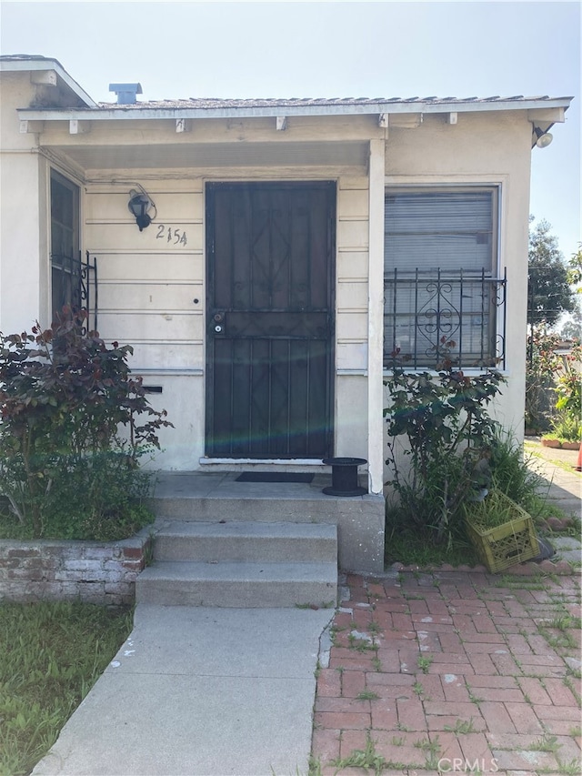 view of doorway to property