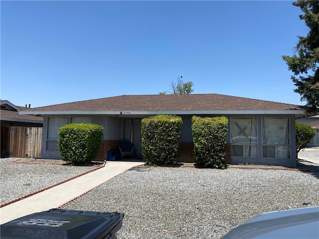 view of ranch-style home