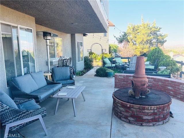 view of patio / terrace featuring outdoor lounge area