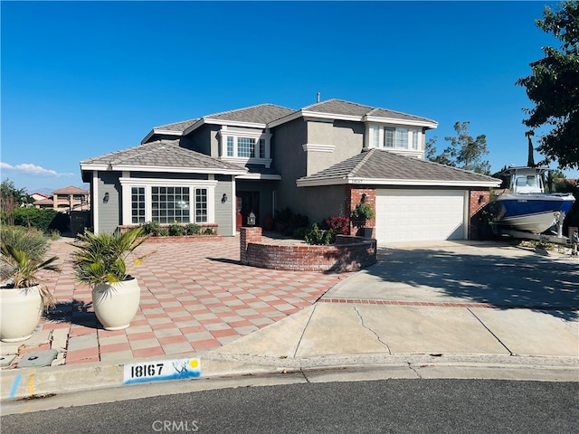 view of front facade with a garage