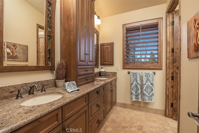 42143 Switzerland Dr, Big Bear, CA 92315 - full bath featuring double vanity and baseboards
