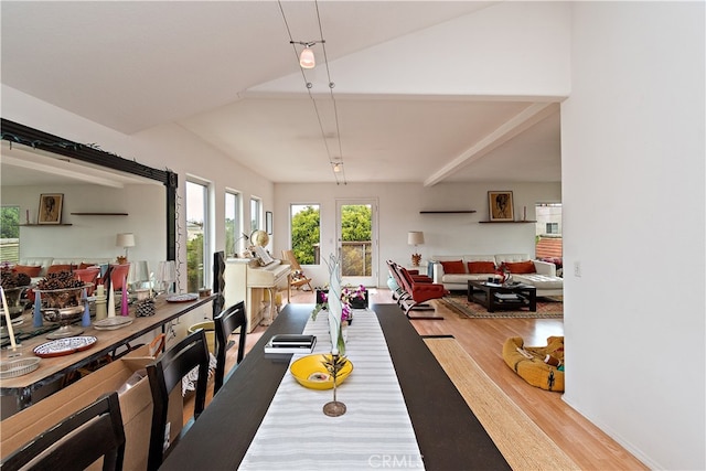 dining area featuring hardwood / wood-style flooring