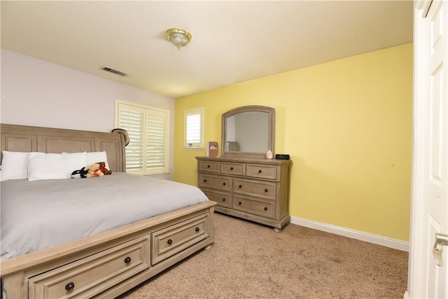 view of carpeted bedroom