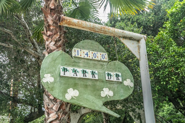 view of community sign