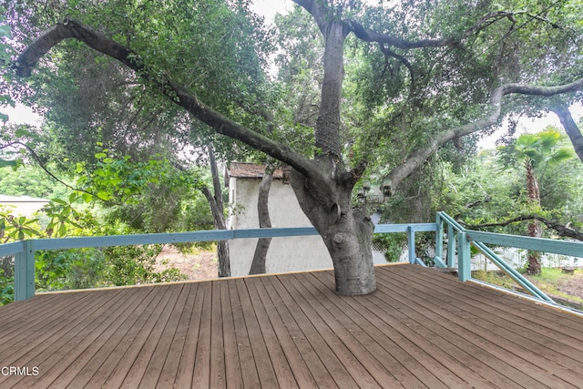 view of wooden terrace