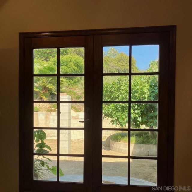 entryway with french doors