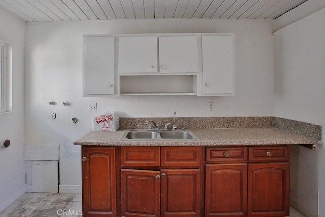 kitchen featuring sink and wood ceiling