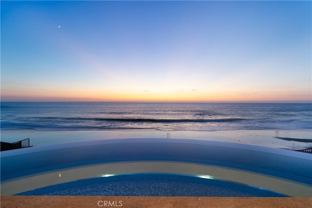 property view of water with a view of the beach