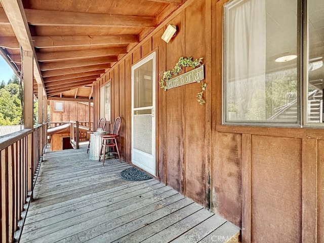view of wooden terrace