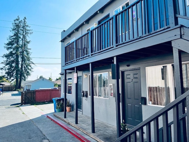 view of home's exterior with a patio