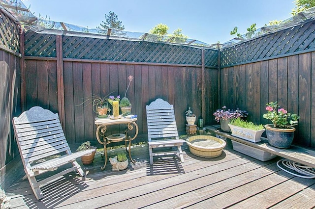 view of wooden terrace