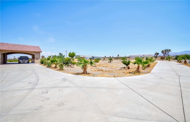 view of yard with a carport