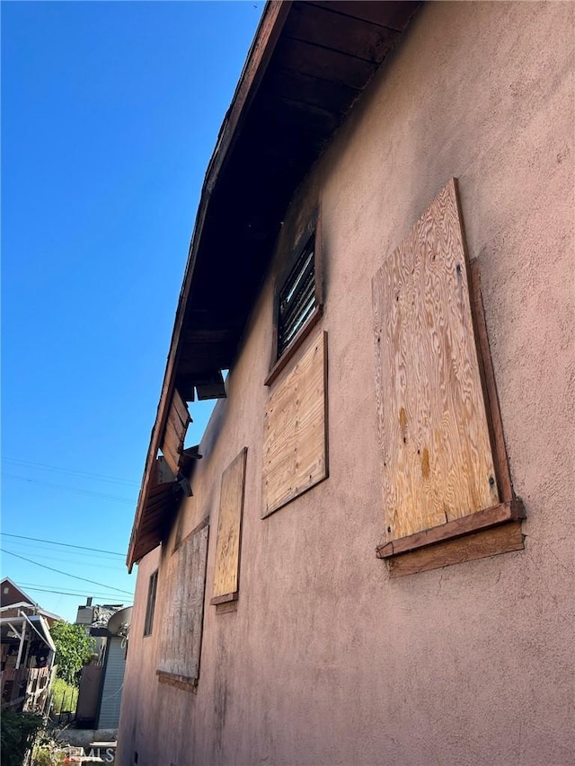 view of property exterior featuring stucco siding