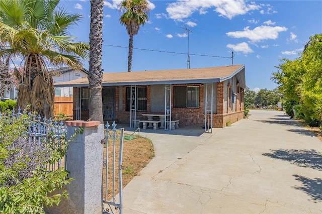 view of front of property with a porch