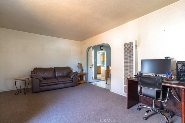 view of carpeted office