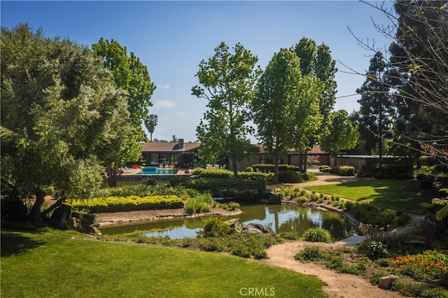 view of water feature