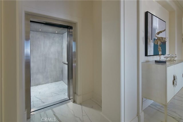 bathroom featuring elevator