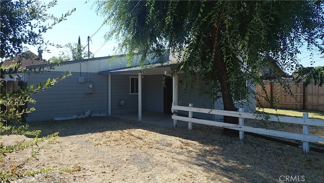 view of rear view of property