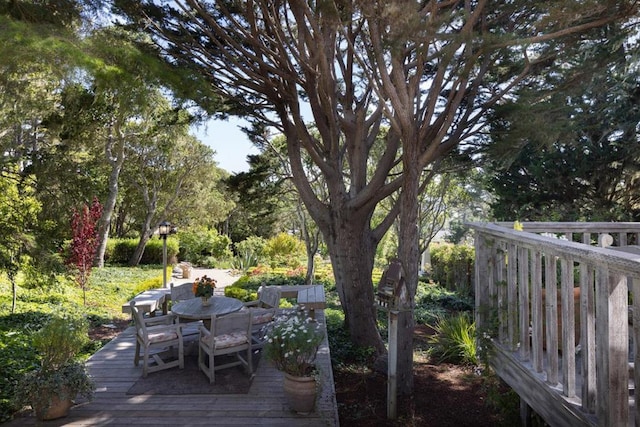 view of wooden deck