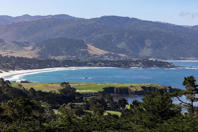 property view of water featuring a mountain view