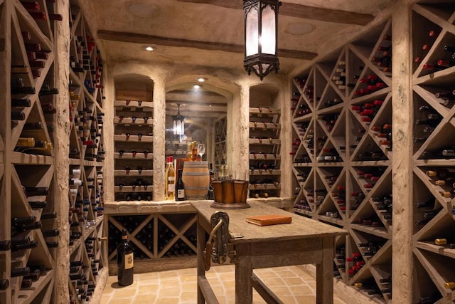 view of wine room