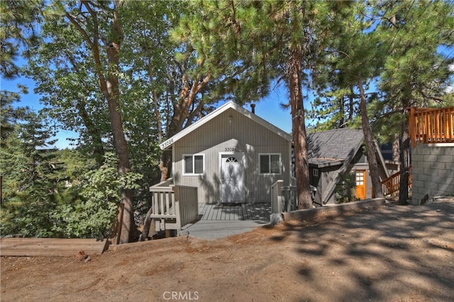 view of front of house featuring a deck