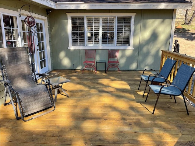 view of patio featuring a deck