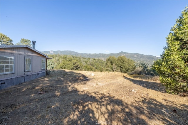 exterior space with a mountain view