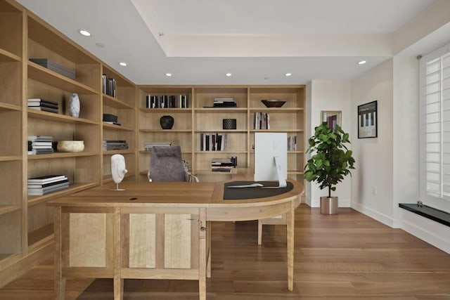 office featuring hardwood / wood-style floors