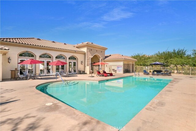 view of pool with a patio area