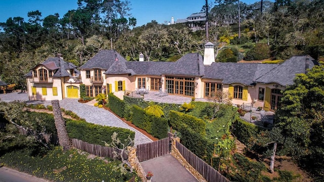 view of french country home