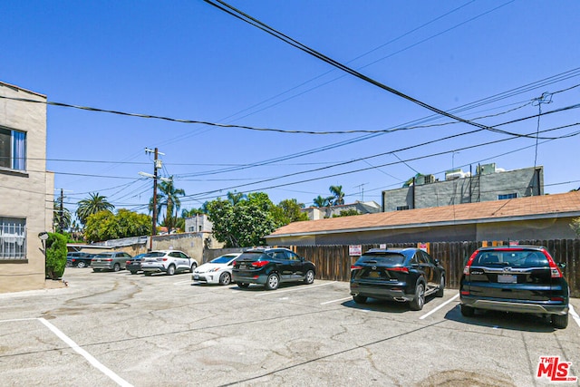 view of parking / parking lot