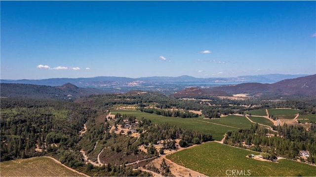 bird's eye view featuring a mountain view