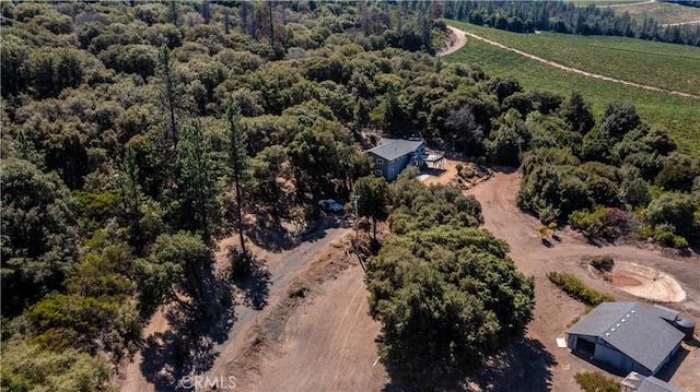 aerial view featuring a rural view