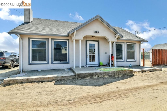 view of front of house with a patio