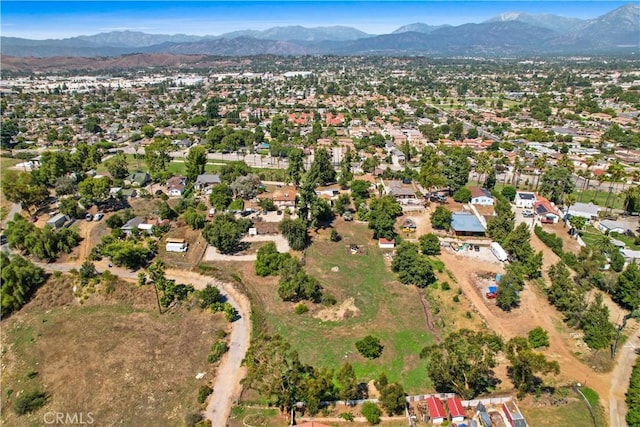 aerial view featuring a mountain view