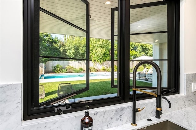 interior details featuring sink