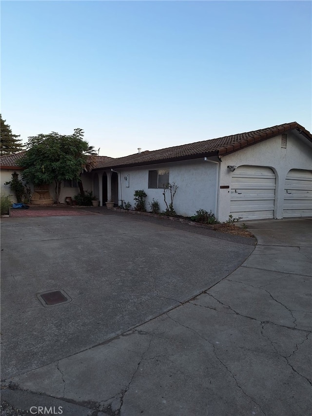 view of front of home featuring a garage