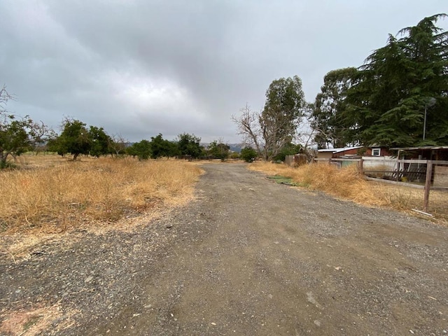 view of road featuring a rural view