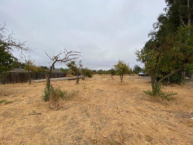 view of yard with a rural view