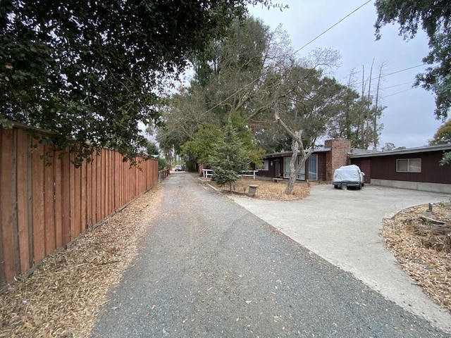 view of road