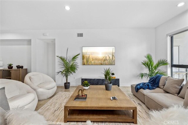 living room featuring a healthy amount of sunlight