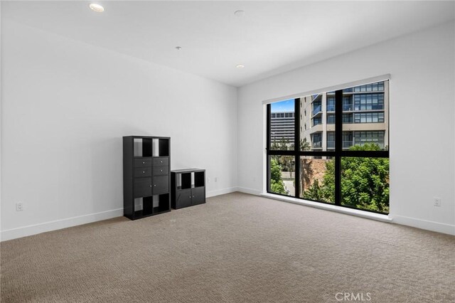 view of carpeted spare room