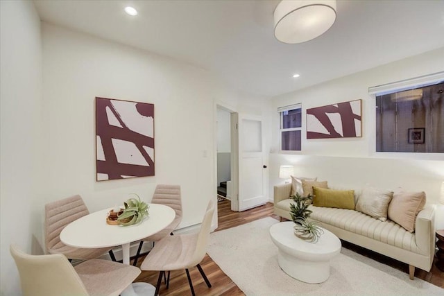 living room featuring hardwood / wood-style flooring