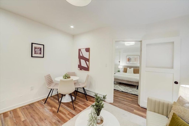 interior space featuring light hardwood / wood-style floors