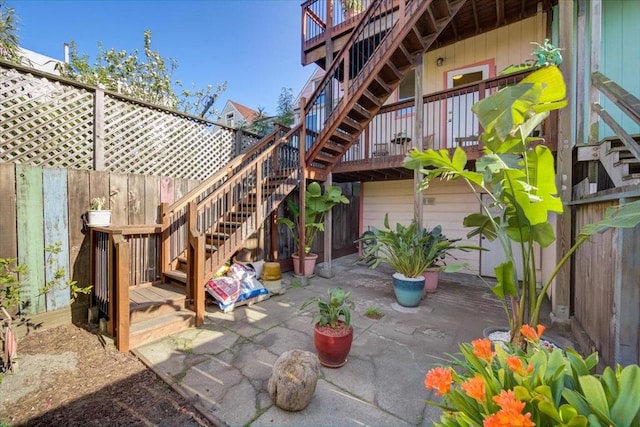 view of patio with a deck