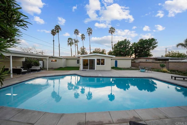 view of pool with a patio