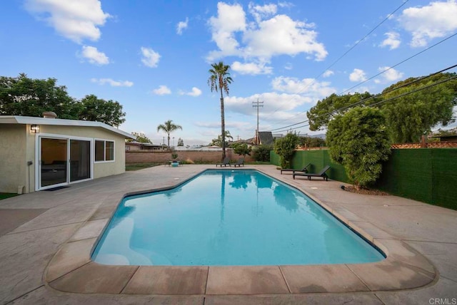 view of pool with a patio